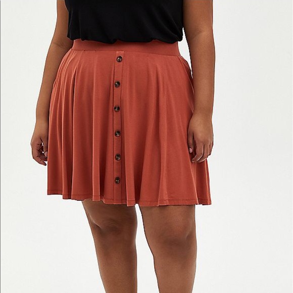 🍁 Rust Colored Swing Skirt 🍁 - Picture 1 of 2
